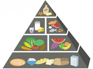 Food pyramid for balanced diet