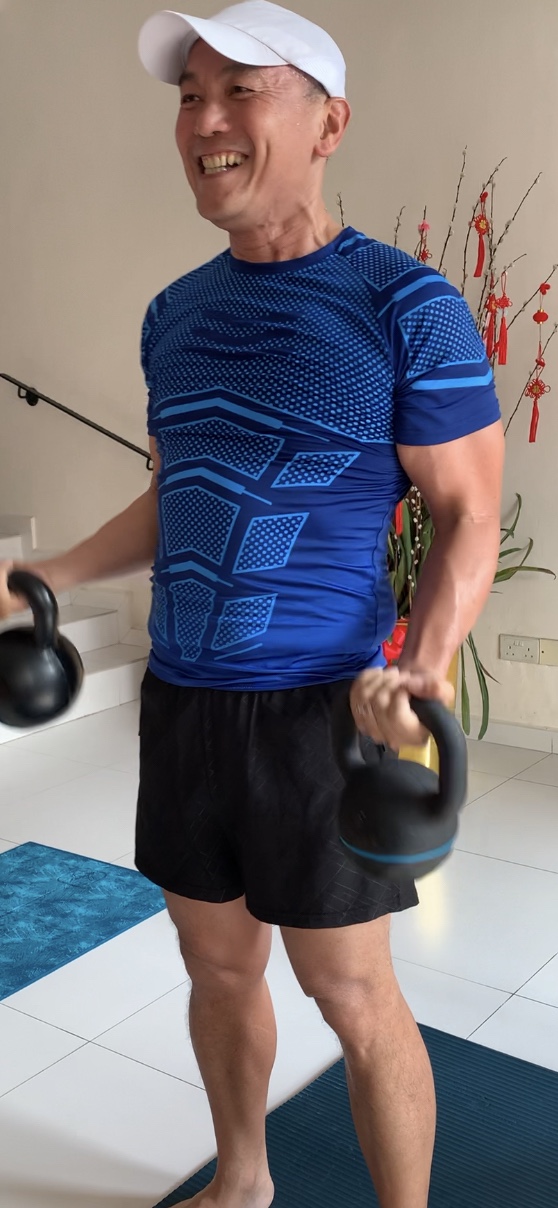 Personal training kettlebell workout 